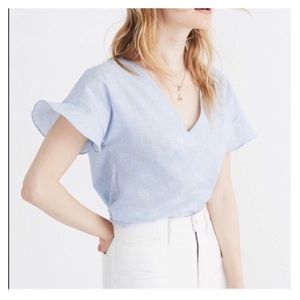 MADEWELL SUNDRIFT FLUTTER SLEEVE TOP